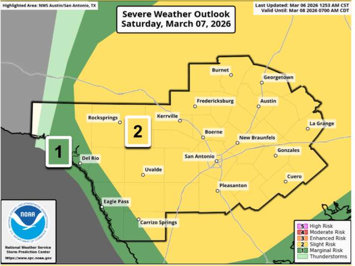 Severe Thunderstorm Watch issued in San Antonio with hail threat
