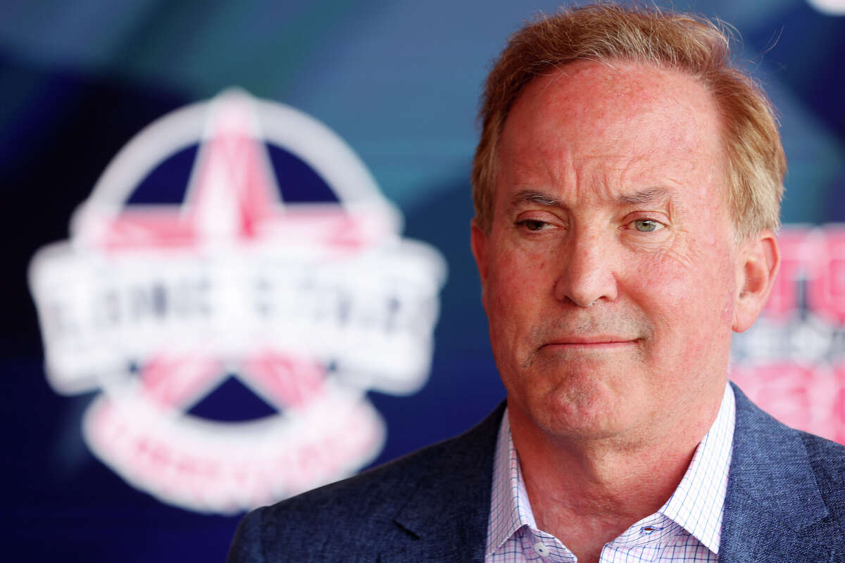 Texas Attorney General Ken Paxton campaigns as a Republican candidate for U.S. Senate at an event on February 28, 2026 in Fort Worth, Texas. 