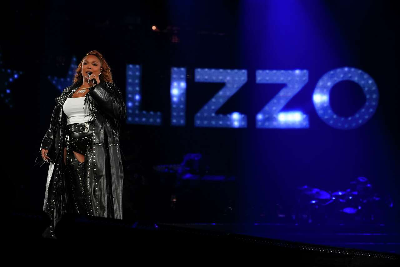 Lizzo performs during the Houston Livestock Show and Rodeo in Houston, Friday, March 6, 2026.