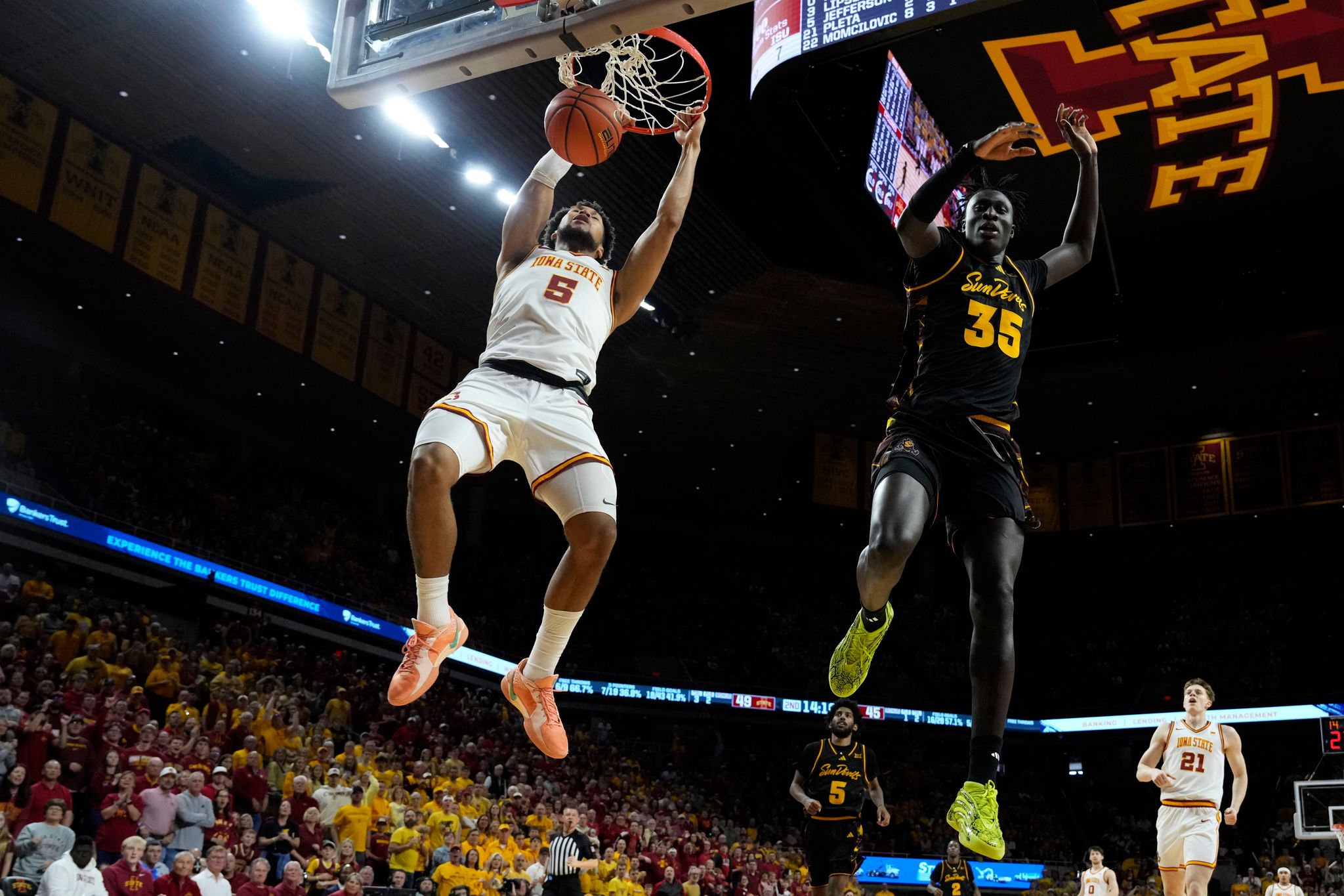 No. 6 Iowa State blows out Sun Devils 86-65 after scoring 24 straight ...