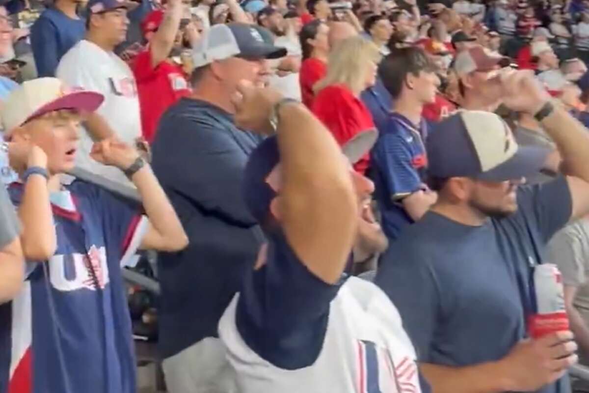 Team USA fans used a certain Texas A&M chant to bother Great Britain pitchers in a 9-1 American victory Saturday night.