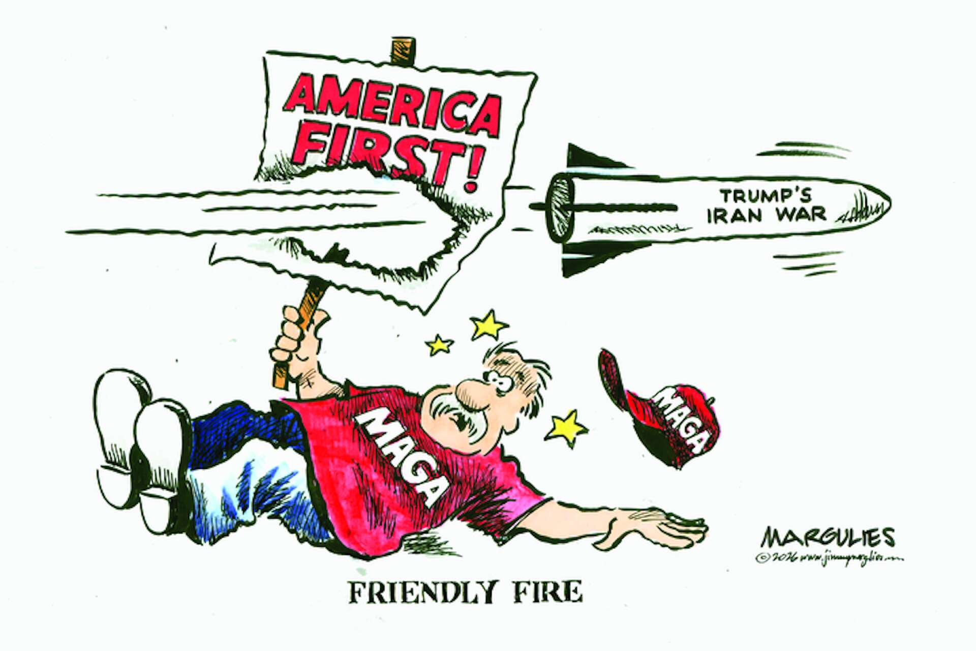 Editorial cartoon: America first