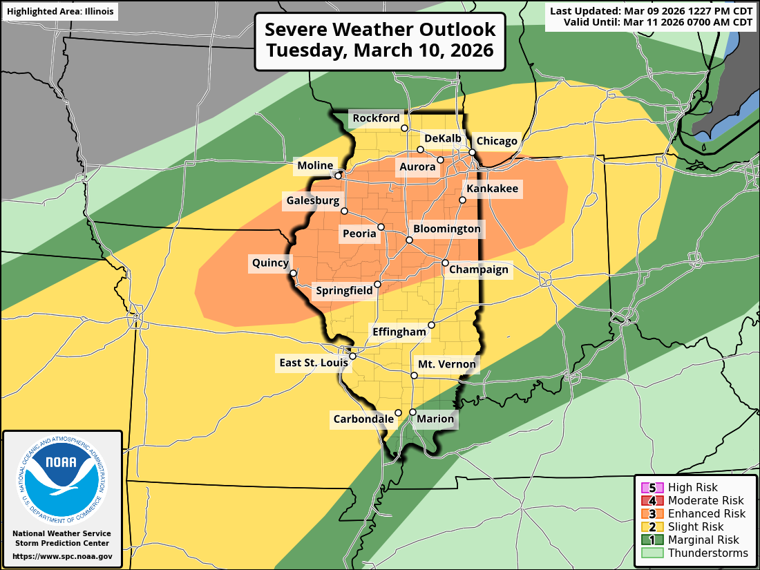 Tuesday severe weather threats coming into focus in Illinois