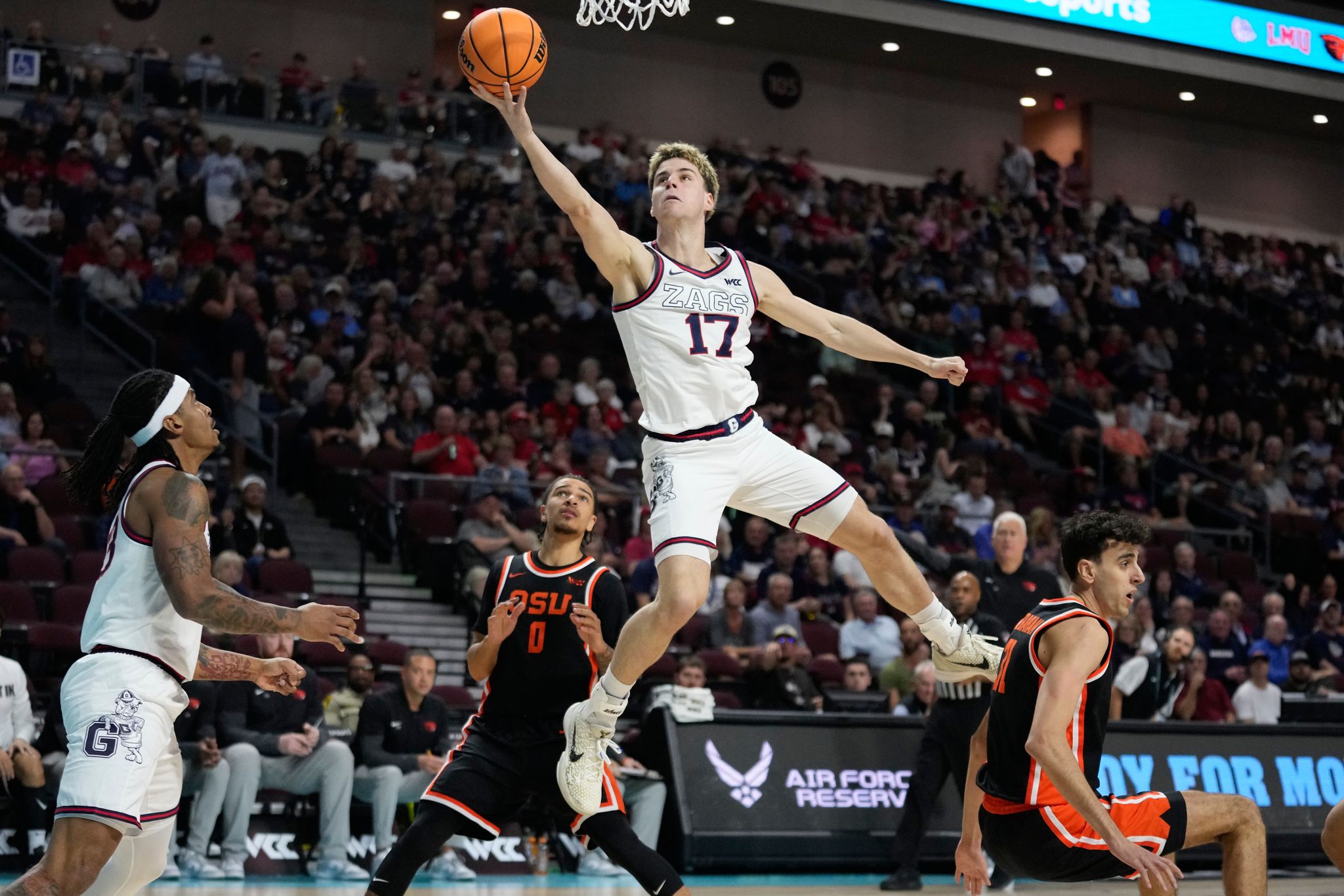 No. 12 Gonzaga beats Oregon State 65-56, advances to 29th straight WCC ...