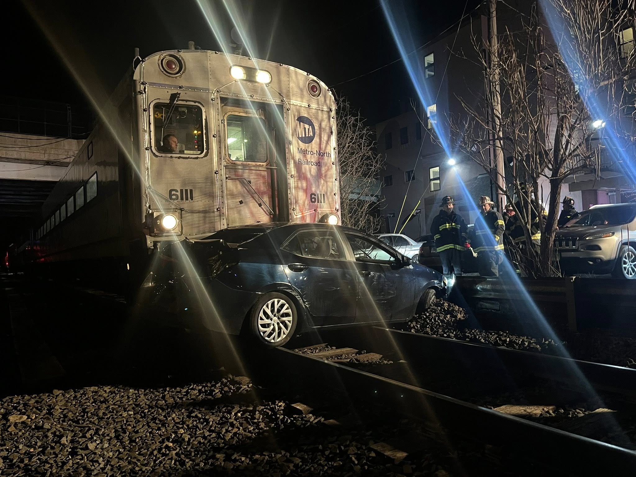 Metro-North train strikes car on tracks in Ansonia, official says