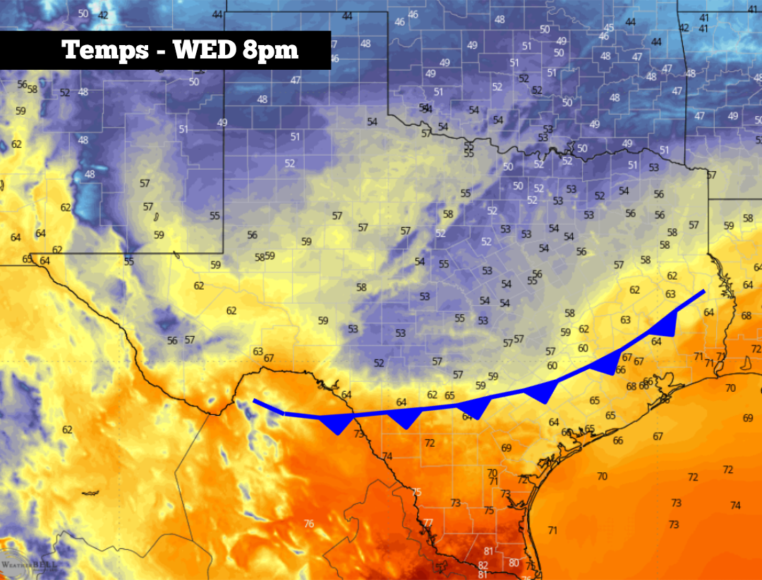 Cold front will hit South Texas tonight. Here's what to expect.