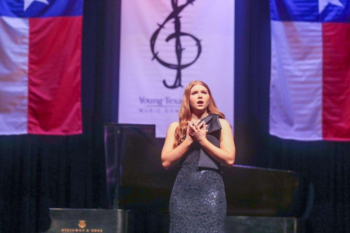 Soprano Elizabeth Marlow performs at the 2025 Young Texas Artists Music Competition Finalists' Concert & Awards program. Marlow, who grew up in The Woodlands, won the gold medal in the Voice division. 