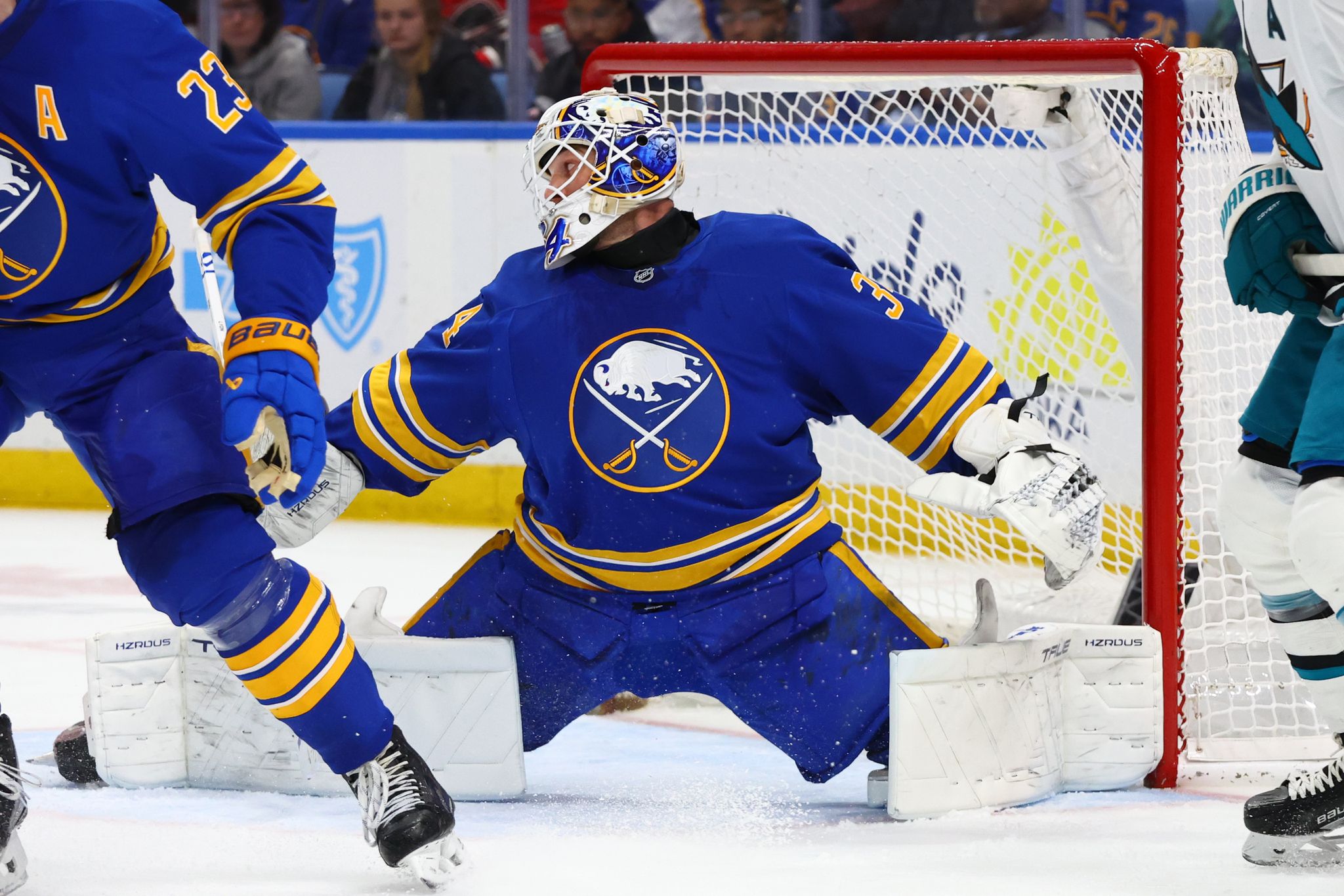 Jack Quinn scores 3 and Buffalo Sabres beat San Jose Sharks 6-3 for 8th ...