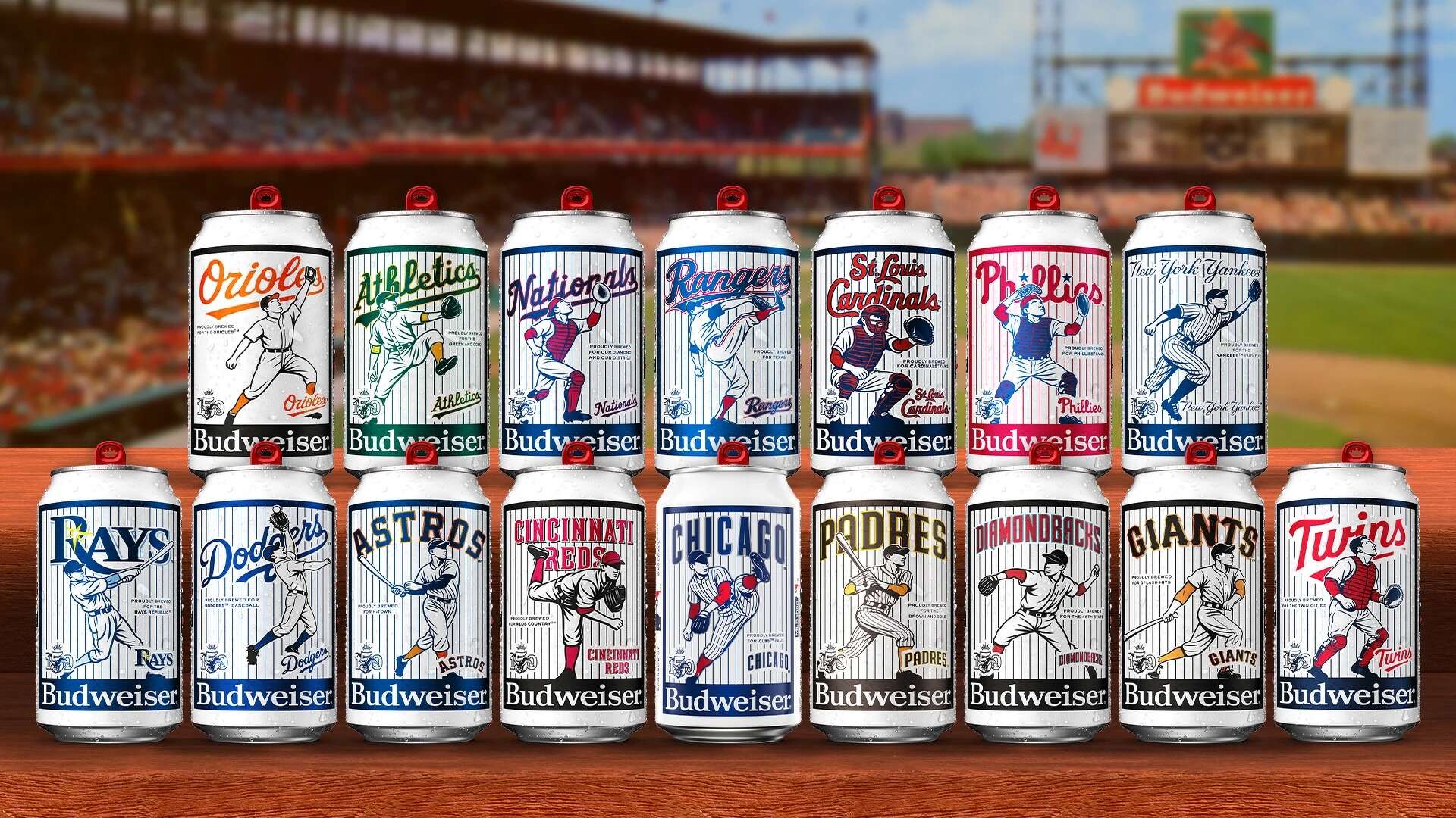 Budweiser launches MLB team cans in honor of 150th anniversary