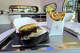 A double Giga Burger and fries at the Tesla Diner in West Hollywood, Calif., on March 12, 2026.