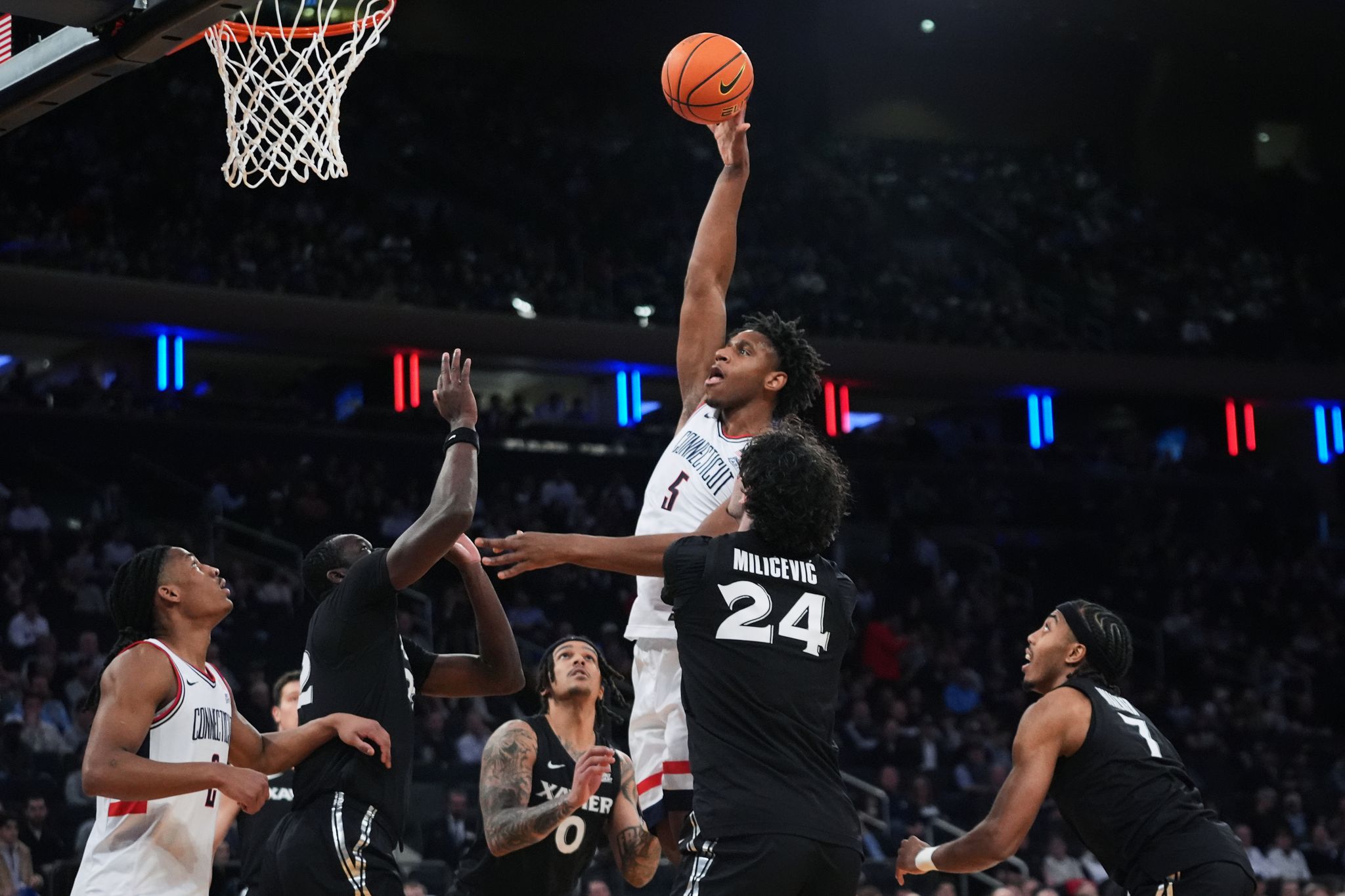 No. 6 UConn bounces back to beat Xavier 93-68 in the Big East quarterfinals