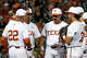 Texas Longhorns head coach Jim Schlossnagle takes pitcher Ruger Riojas (13) out of the game against Ole Miss at UFCU Disch-Falk Field on Friday, March 13, 2026 in Austin.