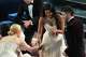 Elle Fanning, from left, Priyanka Chopra Jonas, and Nick Jonas in the audience during the Oscars on Sunday, March 15, 2026, at the Dolby Theatre in Los Angeles.