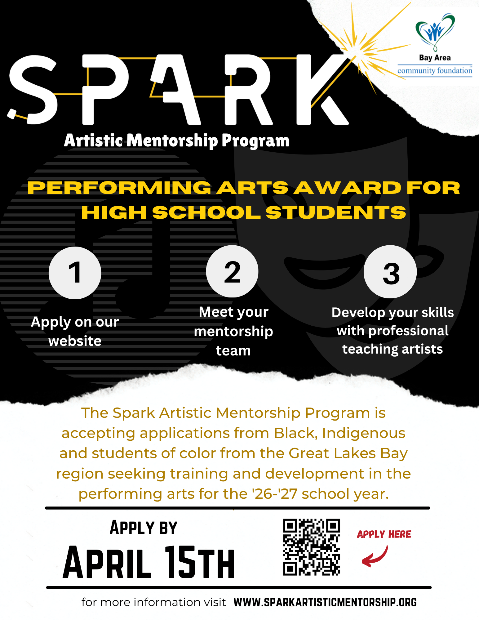 Applications open for Spark Artistic Mentorship Program Scholarship