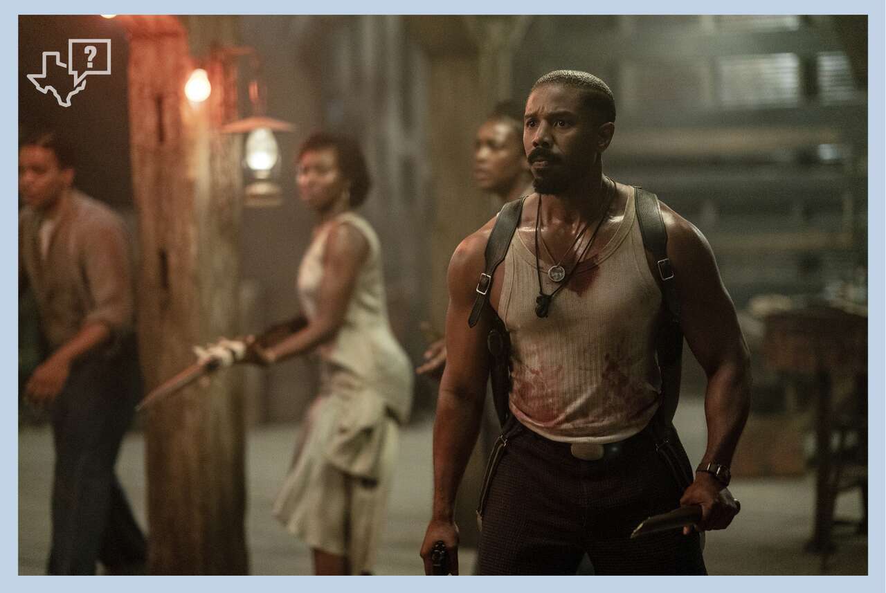 Michael B. Jordan, right, in a scene from 'Sinners.'