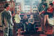 The cast of "Buffy The Vampire Slayer." From left to right: Anthony Stewart Head, Sarah Michelle Gellar, Alyson Hannigan, Seth Green, Nicholas Brendon and Charisma Carpenter.
