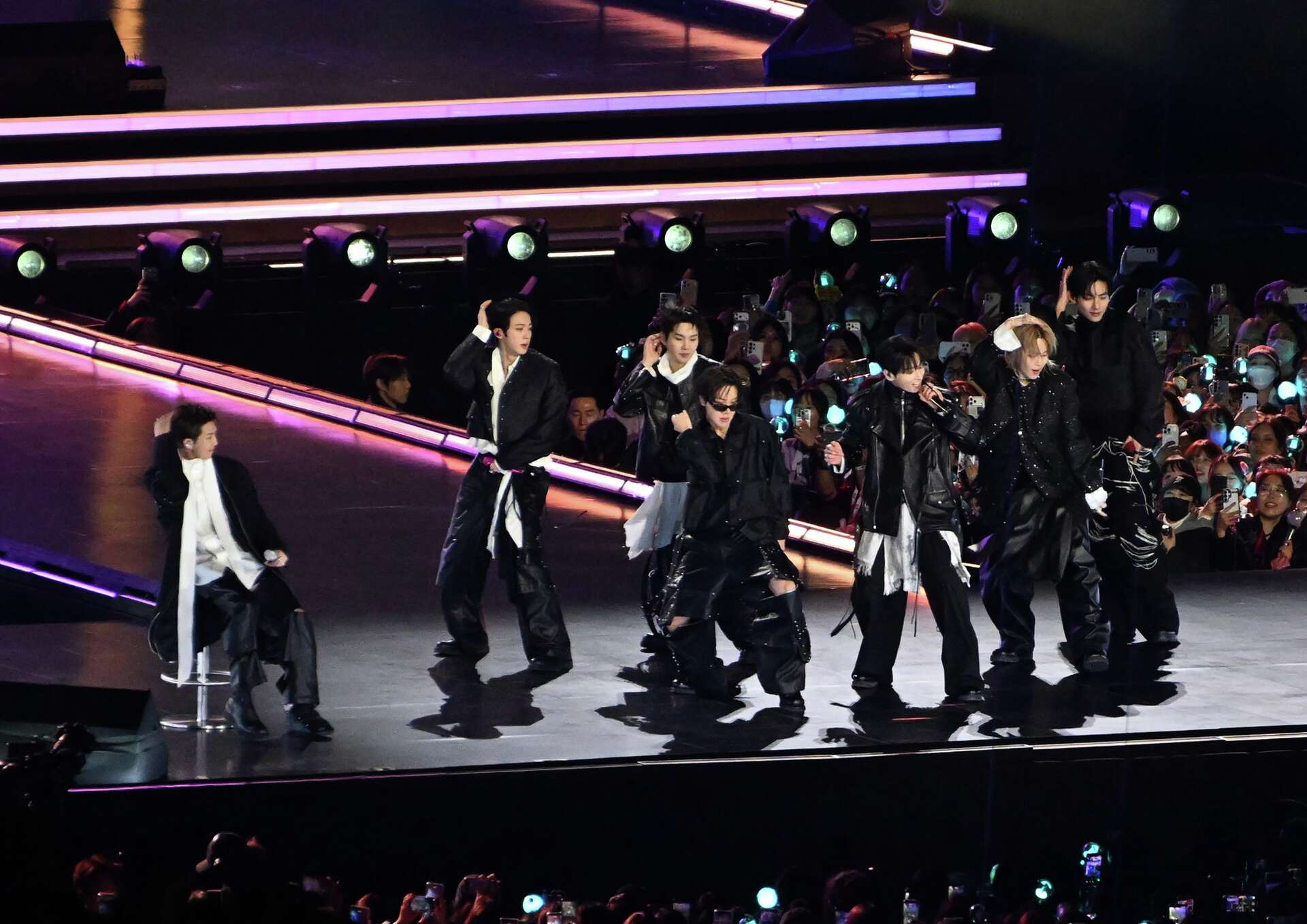 Photos show Seoul as K-pop group BTS stages its comeback show