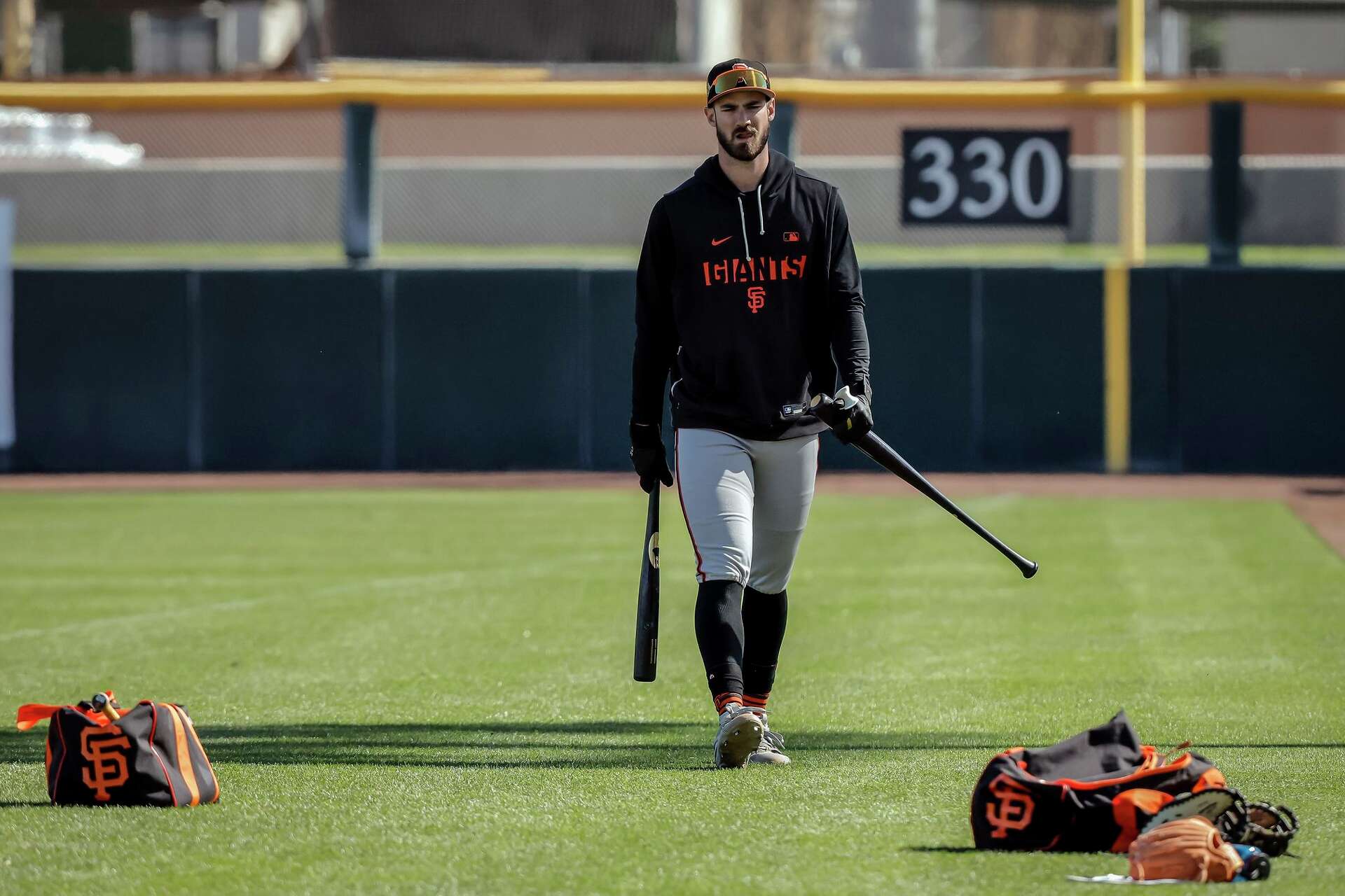 How did Giants' top prospect Bryce Eldridge react to being sent down?