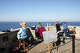 An ACS whale watching group looks for whales at the Point Vicente Interpretive Center in Rancho Palos Verdes, Calif., on March 19, 2026.