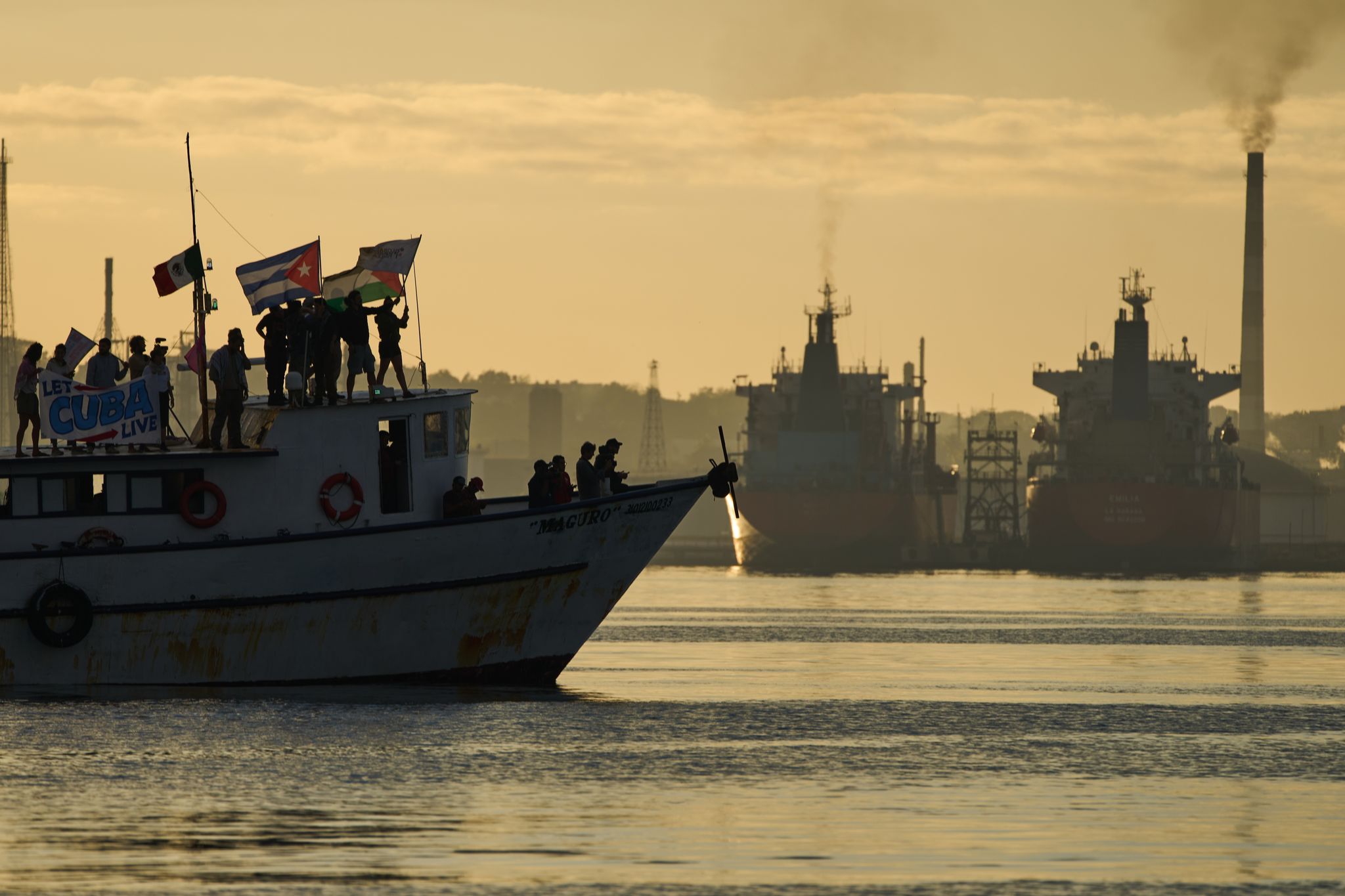 Llega a La Habana el primer barco de una flotilla internacional de solidaridad