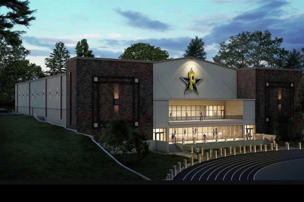 Renderings of the Plains Cowboys' future sports complex with an indoor football facility, film room, offices and locker rooms. 