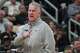Purdue head coach Matt Painter is seen on the sidelines during the first half in the first round of the NCAA college basketball tournament against Queens University, Friday, March 20, 2026, in St. Louis. (AP Photo/Jeff Roberson)
