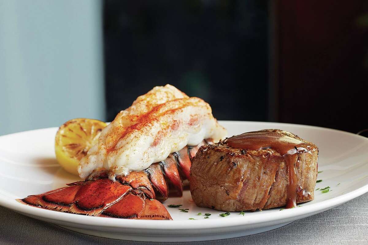 Filet mignon and lobster tail from Fleming's Prime Steakhouse. Fleming's is among the Houston restaurants participating in Dining Out for Life on April 28, 2016; a percentage of sales that day will be donated to AIDS Foundation Houston.