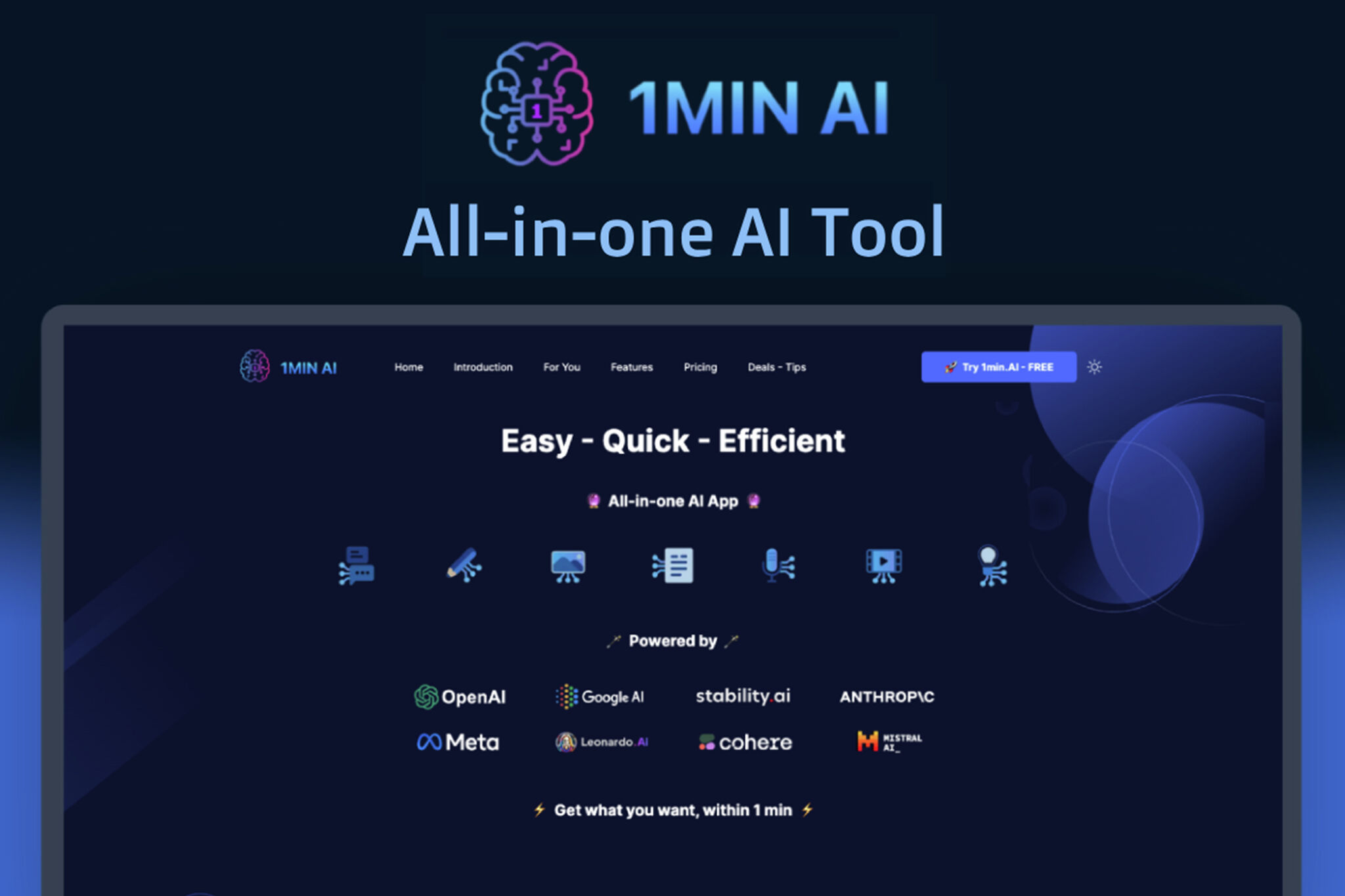 This 1min.AI Advanced Business subscription is just $85
