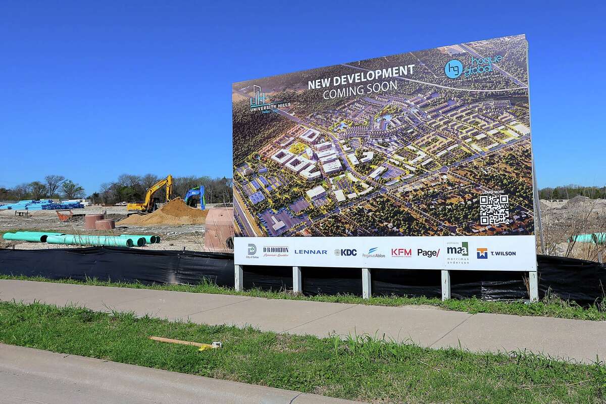 Construction is underway at the University Hills site, selected in Elon Musk's Boring Co. tunneling competition, near East Wheatland Road and South Lancaster Road in Dallas on March 12, 2026.