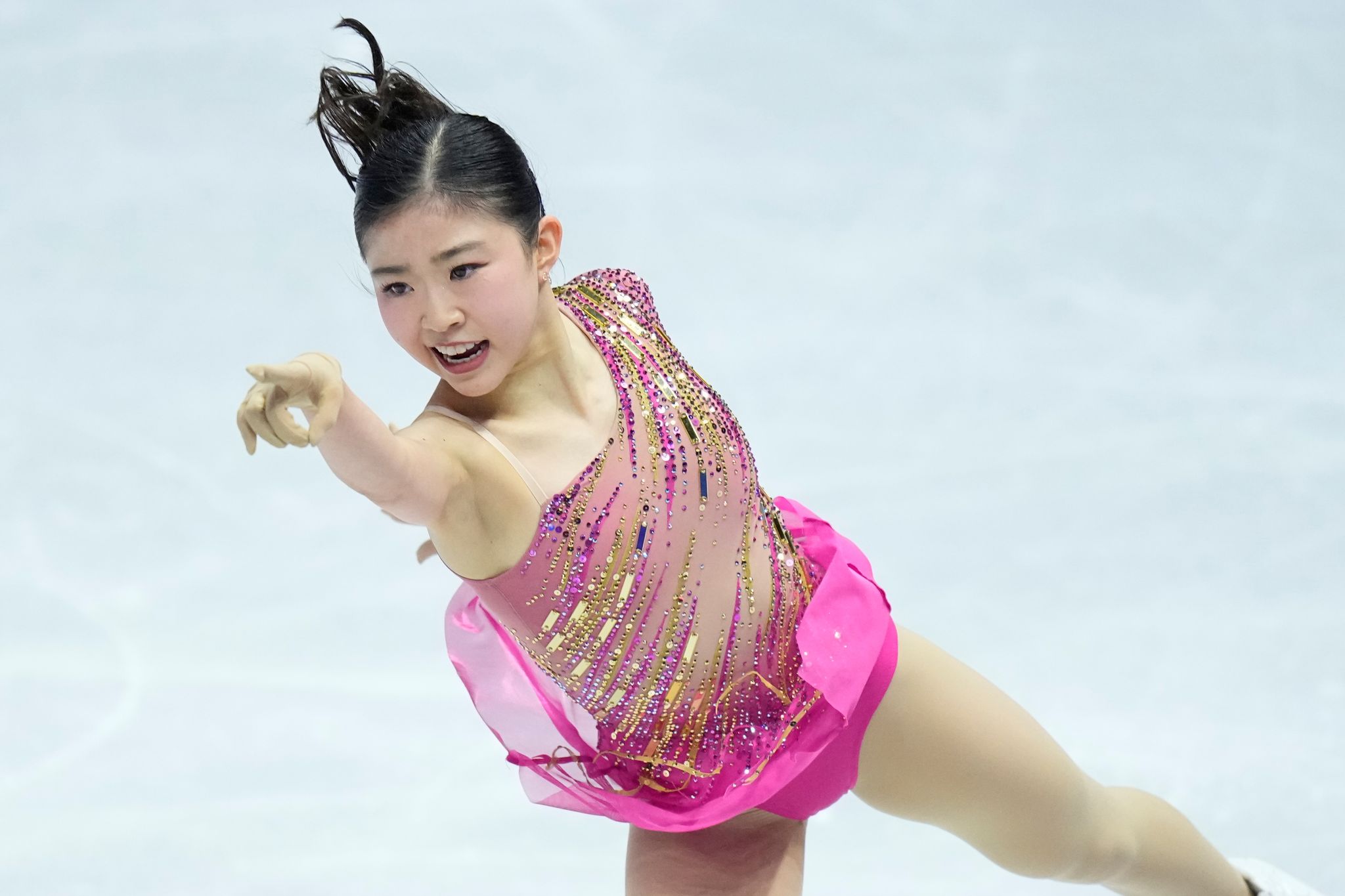 Kaori Sakamoto takes the lead as she chases a fourth and last figure skating world title