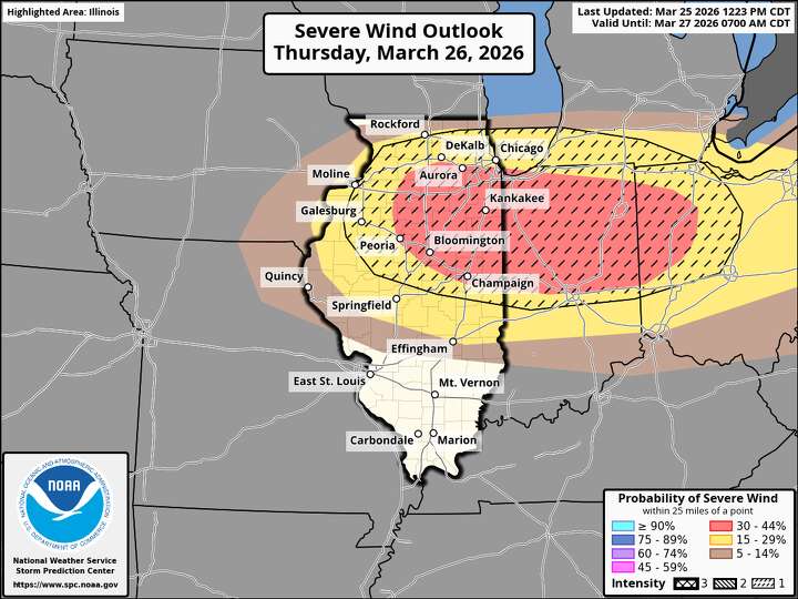 Severe weather likely in Illinois on Thursday: Timing and threats