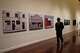 Curator Jesse Lerner walks past the work "Standard Line Fashion from the Manuela Series" by the artist Christina Fernandez in "Aztlán, time tunnel"the first exhibition of Chicano art at the Museo del Palacio de Bellas Artes in Mexico City, on Tuesday, March 24, 2026. (AP Photo/Marco Ugarte)