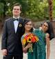 Daniel McCormack and Carmen Andrade, center, married in October 2024 in New Milford. Carmen and her sister, Lupita, are conjoined twins.