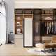 LG styler with ThinQ® connectivity and Smart Diagnosis™ in an upscale closet/dressing room.