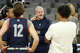 FORT WORTH, TEXAS - MARCH 26: Head coach Geno Auriemma of the UConn Huskies speaks to his team during a practice session ahead of the NCAA Women's Sweet Sixteen at Dickies Arena on March 26, 2026 in Fort Worth, Texas. (Photo by Stacy Revere/Getty Images)
