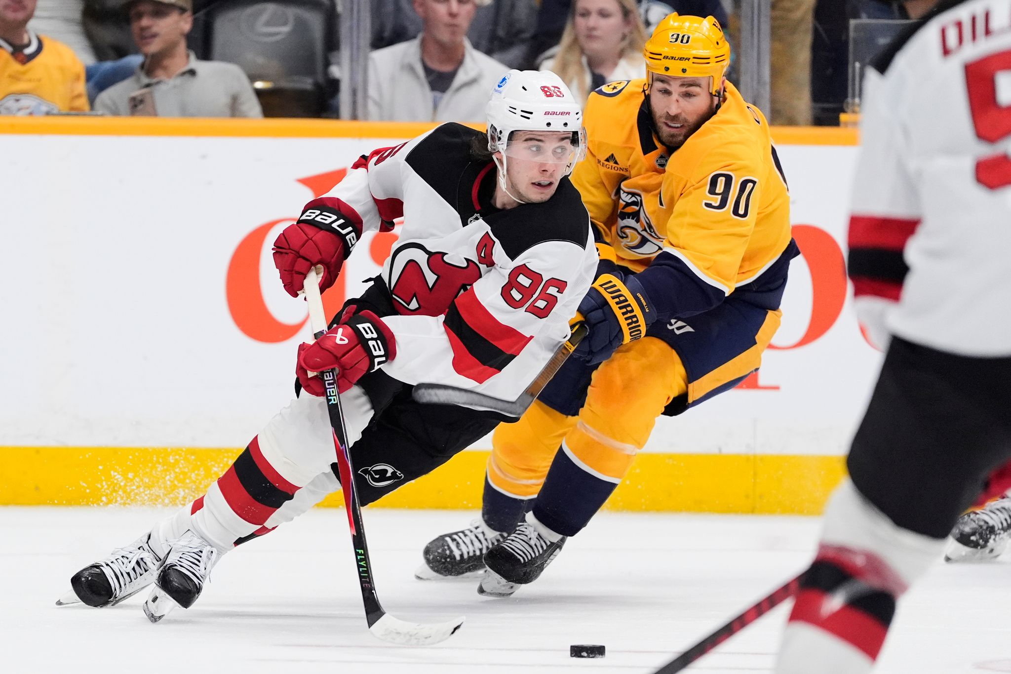 Hischier scores twice as Devils down Predators 4-2