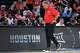 Houston Cougars head coach Kelvin Sampson walks back to the bench late in the Cougars’ 65-55 loss to Illinois in a South Regional semifinal in NCAA college basketball tournament in Houston, Thursday, March 26, 2026.
