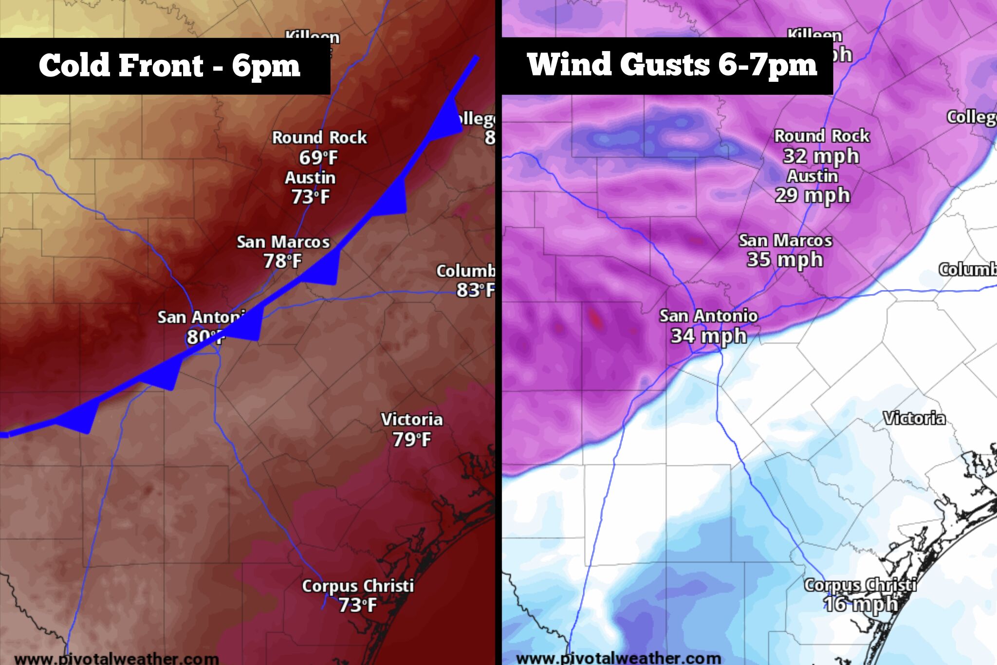 When will Friday’s cold front hit South Texas? Here’s a timeline.