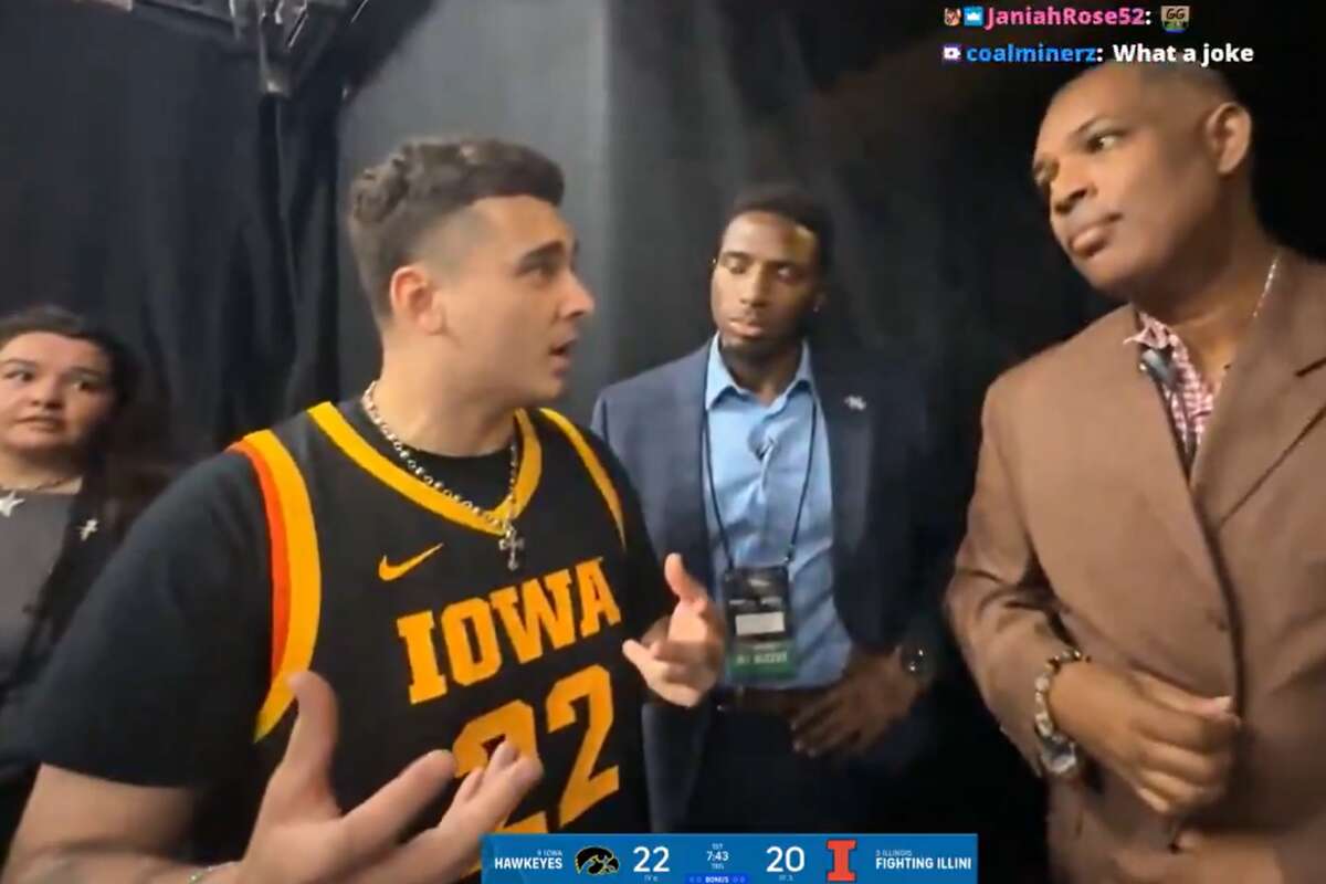 Internet streamer Lacy ran into quite the problem with NCAA security during the South Regional Final in Houston on Saturday night.