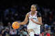 UConn forward Blanca QuiÃ'onez dribbles up court against Notre Dame during the first half in the Elite Eight of the NCAA college basketball tournament, Sunday, March 29, 2026, in Fort Worth, Texas. (AP Photo/Tony Gutierrez)