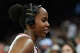 FORT WORTH, TEXAS - MARCH 29: Blanca Quiñonez #4 of the UConn Huskies is interviewed after defeating the Notre Dame Fighting Irish 70-52 in the Elite Eight of the 2026 NCAA Women's Basketball Tournament at Dickies Arena on March 29, 2026 in Fort Worth, Texas. (Photo by Elsa/Getty Images)