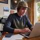Man working on his laptop at home. Intuit's AI, that powers TurboTax, is purpose-built and trained by tax experts.