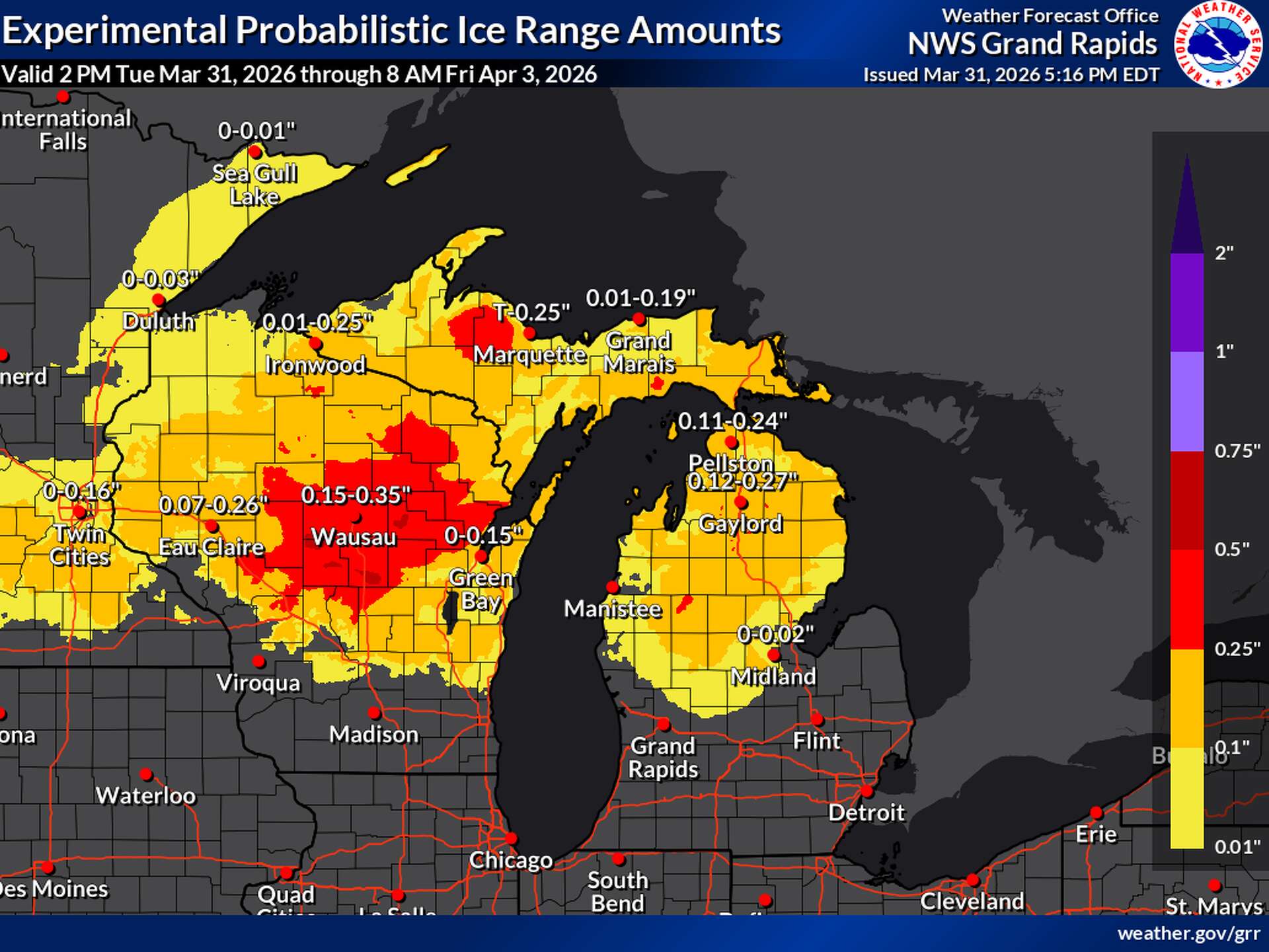 Freezing rain, severe thunderstorms possible Thursday in Michigan