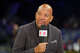Michael Wilbon of ESPN looks on prior to the game between the New York Knicks and Philadelphia 76ers at the Wells Fargo Center on Jan. 15, 2025, in Philadelphia, Pennsylvania.