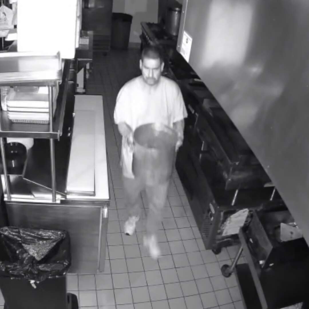 Menudo was stolen from Tacos Dona Lena early Saturday as seen on the surveillance footage.  