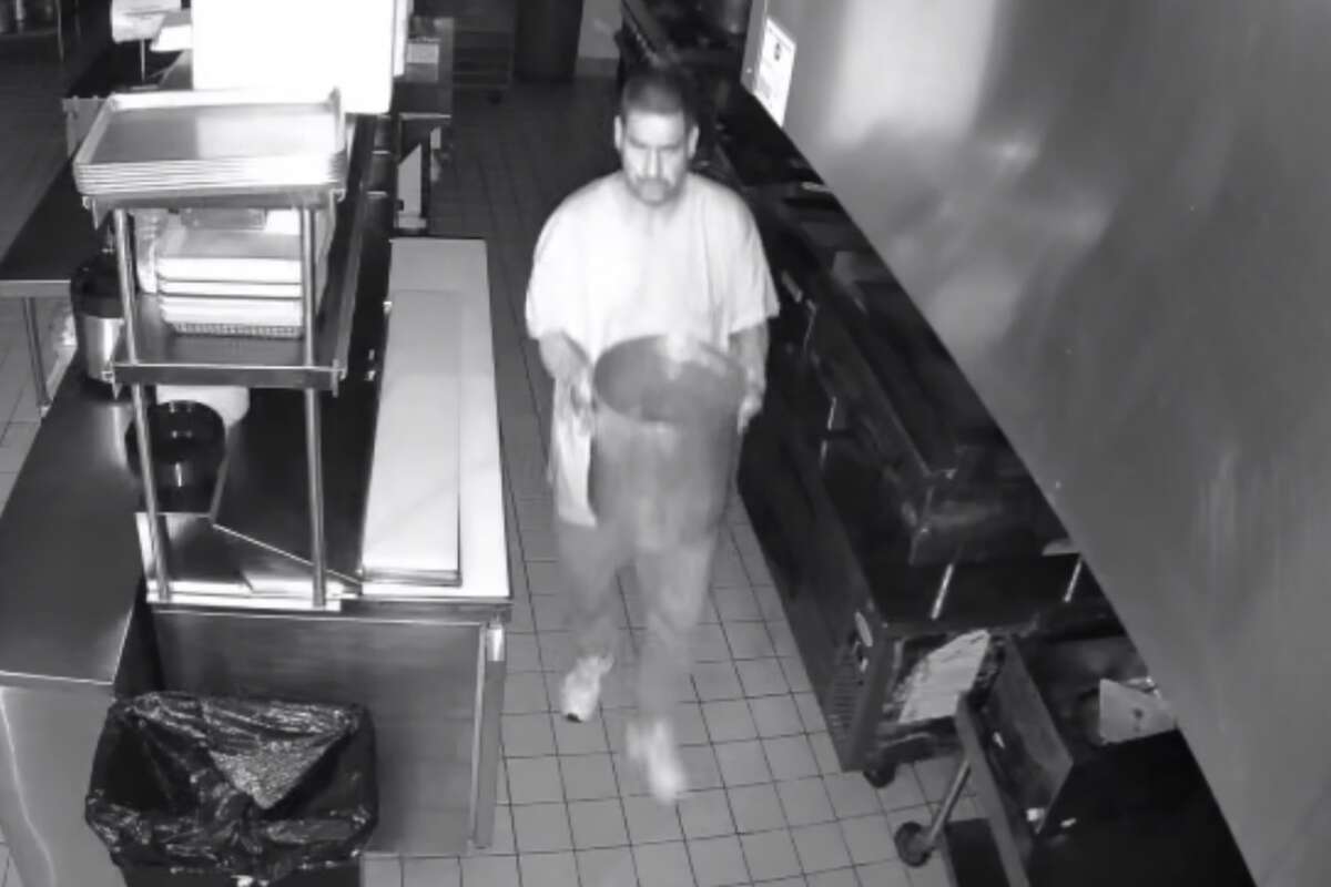 Menudo was stolen from Tacos Dona Lena early Saturday as seen on the surveillance footage.  