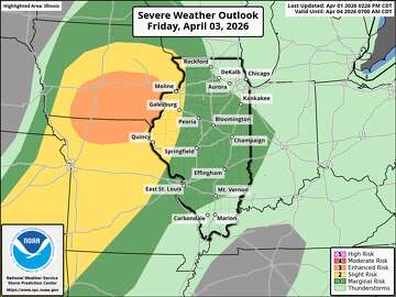 Severe thunderstorms likely across Illinois on Thursday