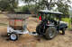 Patrick O’Connor’s electric Monarch Tractor is revealn at his vineyard in El Dorado County, Calif.