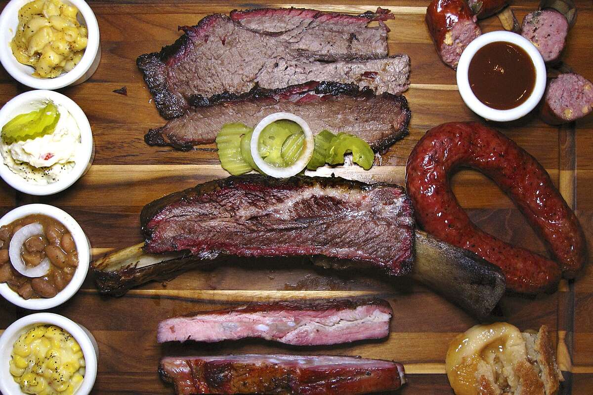 A spread of meats and sides at The Original Black's Barbecue, which has four locations in Texas.