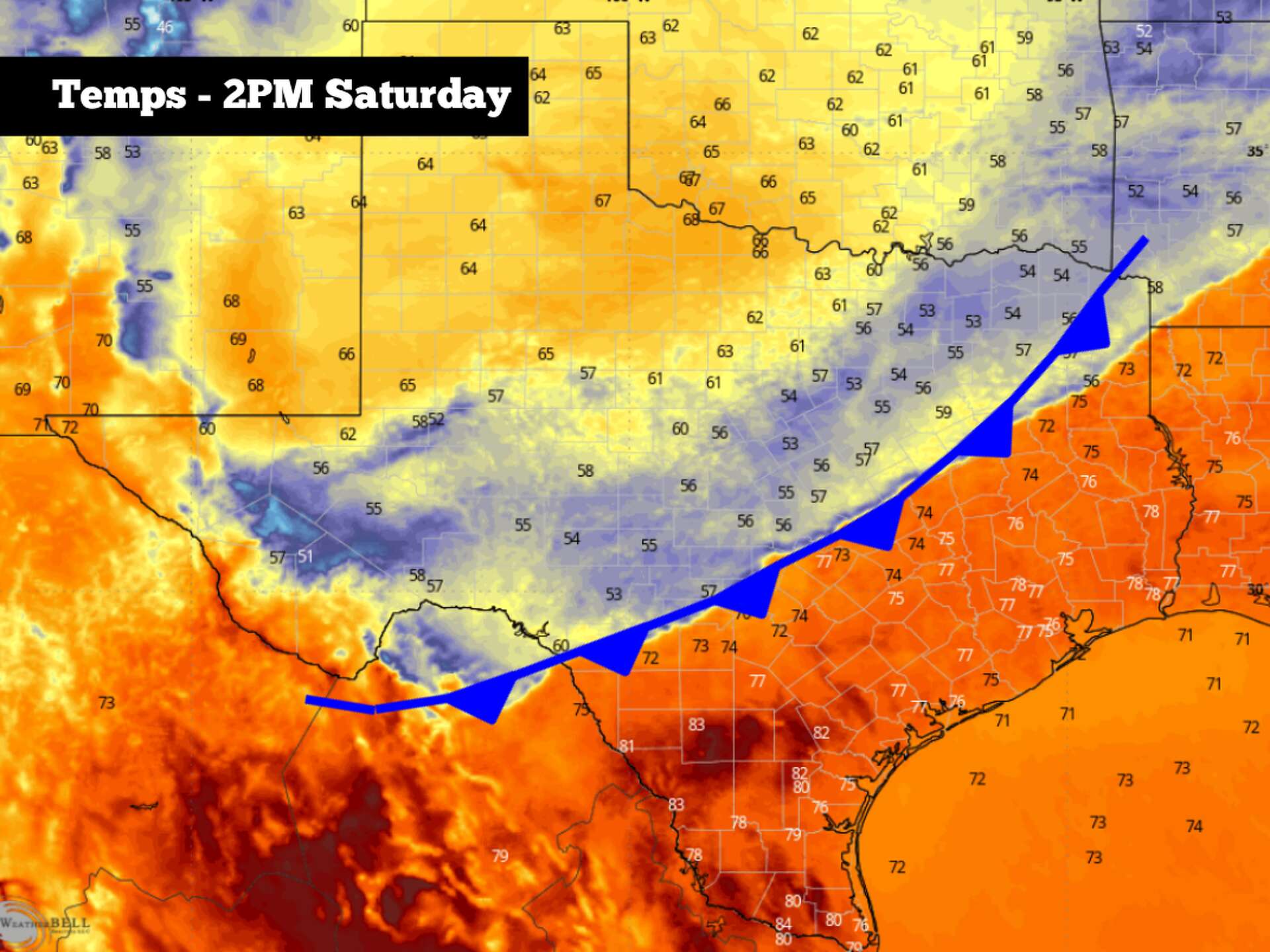Weekend cold front aims for South Texas. Here's when it arrives.